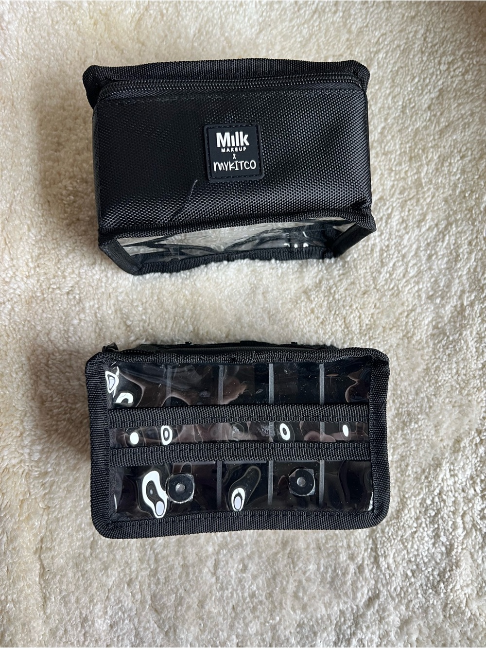 Milk Makeup & Mykitco Black Pouch Duo - Travel Cosmetic Cases New